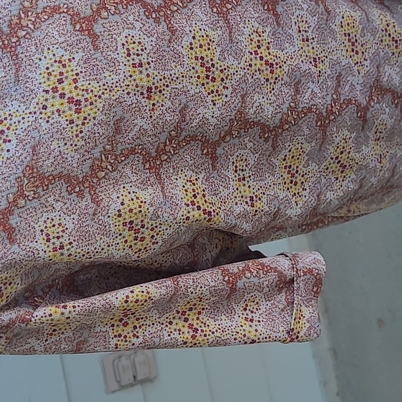 PATAGONIA‎ Inyo Abstract Brown Beige Yellow Polyester Mens XL Short Sleeve Shirt - Picture 5 of 8